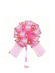 1/6/12pcs Pink Organza Bows, Satin Ribbon Bows, Suitable For Gift Wrapping, Wedding Decor, Car Decor, Basket Decor, Perfect For Valentine's Day, Wedding, Party, Birthday, Holiday Decor, Gift Decor - Multicolor - View 9