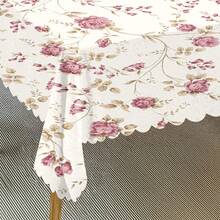 French Vintage Ditsy Floral Rose Print Tablecloth, Machine Washable And Easy To Clean, Suitable For Dining Table / Coffee Table / Desk / Cafe Table, Picnic / Outdoor Table / Camping Table, Rectangular / Round / Square, Polyester Material, Multiple Size Options - A - View 5