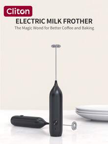 CLITON Handheld Rechargeable Milk Frother, Type-C Fast Charging With Long Battery Life, Lightweight Compact Design, Creates Rich Creamy Foam For Multiple Beverages, Easy Operate & Store, Perfect Kitchen Accessory & Holiday Gift For Coffee Lovers - Multicolor - View 4