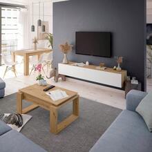 Miroytengo Television Stands & Entertainment Centers - White - Light Wood - View 2