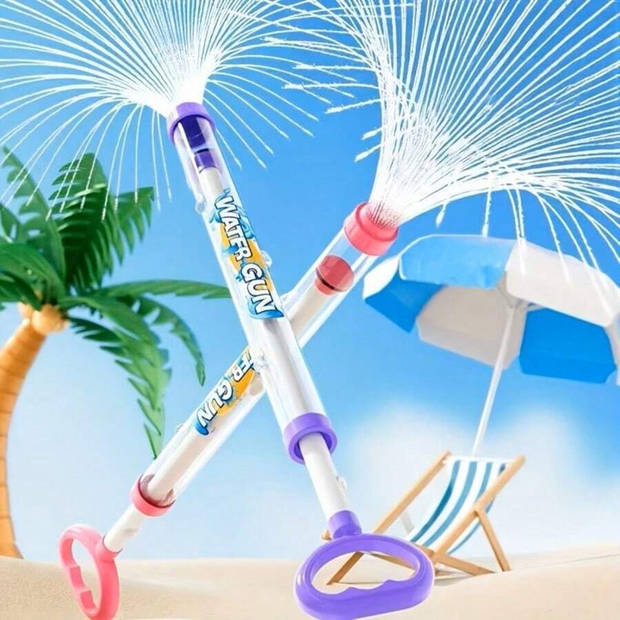 4件組夏季水槍玩具套裝，適用於泳池與海灘，適合水戰與拍照道具，兒童理想生日禮物，隨機4色