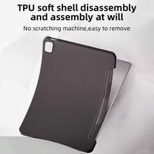 Schutzhülle kompatibel mit iPad 11. Generation, A16 Hülle, TPU Softshell, minimalistisches Design/Schwarz/faltbare Tablet-Schutzhülle, Hülle, Smart Sleep Wake, kompatibel mit iPad 10. Generation, Air 11 (M2), Air 11, 8. Generation 10,2 Zoll, 9. Generation 10,2 Zoll, Pad2 11 Zoll/ Pad SE 11 Zoll, Idea Tab 11/ Tab M11 Hülle, kompatibel mit iPad/// Tab - Schwarz - Übersicht 8