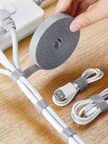 1捲可重複使用固定紮帶 多用途理線帶 電腦電視線材管理 數據線紮帶 - 彩色 - 查看 5