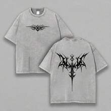 Camiseta Unisex Estampada Lavada 111 - Gris - Ver 1