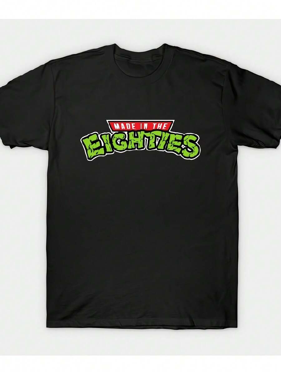 Camiseta de algodón 100% con estampado, nueva colección 2026: cómoda y fácil de usar, ideal para todas las personas. - Negro - Ver 1