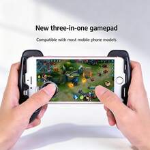 3‑In‑1 Stretchable Mobile Game Grip Holder, Universal Phone Gamepad With Removable Silicone Suction Joystick, Ergonomic Anti‑Slip Handheld Gaming Accessory, Built‑In Back Stand For Video Viewing, Passive Physical Design No Battery Needed, Fits 4.5‑6.8 Inch IOS & Android Smartphones - Multicolor - View 2