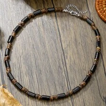 Men's Surfing Necklace, Brown Coconut Shell Necklace, Surfing Necklace, Shell Necklace, Unisex, Seashell Beach Necklace, Summer Accessory - Multicolor - View 10