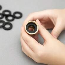 5/10/15/20pcs O-Ring Set, Shower Hose Replacement Rubber Washers, Faucet Leak-Proof Sealing Rings, High Temperature & Corrosion Resistant Rubber Flat Gaskets, Leak-Proof Durable Maintenance Kit - Black - View 6