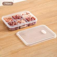 Two New Thickened Refrigerator Storage Boxes With Six Compartments, PP Material, Kitchen Organizing Style, Refrigerator Organizer, For Organizing Ingredients, Green Onions, Meat, And Various Seasonings - Multicolor - View 5