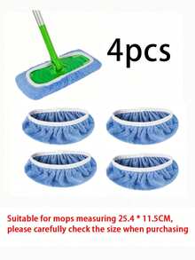 1/2/4 Peças Panos de Mop Reutilizáveis, Capas de Mop Plano Seco & Úmido, Panos Laváveis para Limpeza de Piso de Madeira: Durável, Altamente Absorvente, Adequado para Limpeza Seca & Úmida, Cabeça do Mop Não Incluída, Ferramenta Eficiente para Cuidados com o Piso | Superfície Detalhada | Material Altamente Absorvente, Suprimentos de Limpeza, Essenciais para Camping, Suprimentos Domésticos - Multicolorido - Visão 13