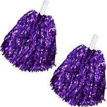 2pcs, Brightly Colored Cheerleading Pom Pom Set, Perfect For Sports Events, Team Encouragement Gatherings, School Dance Celebrations, Birthdays, Christmas And Other Holiday Occasions, Suitable For Football, Basketball And Sports Events - Perfect As Party Accessories - Multicolor - View 15
