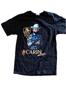 Carin Leon Rouen Unisex Thick Cotton T-Shirt, Plus Size - Black - View 1