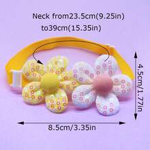3/10pcs Multicolor Sequin Flower Pet Collar, Fabric Adjustable Buckle Bow Tie, Decorative Neckband For Small To Medium Dogs And Cats, Suitable For Home Gatherings/Daily Outings/Prom/Photos/Birthday Parties, Gift For Pets/Valentine's Day/Christmas/Halloween - Multicolor - View 2