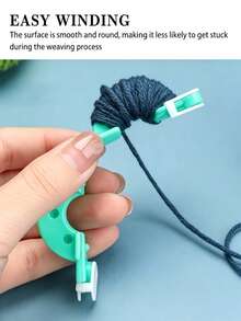 4種尺寸彩色毛球製作套組 DIY手工毛線捲線器與編織工具組，手工毛線球製作器適用於鉤針編織項目，必備手工藝配件 - 多色 - 查看 8