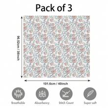 3件組嬰兒紗布毯，純棉透氣柔軟新生兒包巾，大尺寸 38 X 40 英吋，拍嗝布，嬰兒洗禮必需品 - 花之幻想 - 查看 6