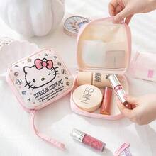 1個 Sanrio 官方 Hello Kitty 可愛衛生棉收納袋，經期用品收納包，學生便攜式口紅零錢包，迷你款，返校季 - 彩色 - 查看 8
