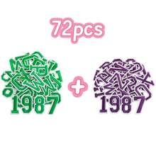 26/78 件 3.8 厘米/1.5 英寸刺绣英文字母熨烫/缝制补丁，服装配饰，夹克，帽子，书籍，背包 - DIY 刺绣贴花 - 多色 - 查看 53