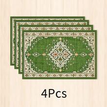 1pc Persian Style Placemat, Breakfast Mat, Coffee Mat, Coaster Set, Bowl & Plate Mat, Home Decor, Kitchen Accessory, Easy To Clean Placemat, Suitable For Home, Kitchen, Dining Room Table Decor, Holiday Gift, Multi-Piece Combination Set, Linen Placemat - Multicolor - View 11