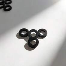 5/10/15/20pcs O-Ring Set, Shower Hose Replacement Rubber Washers, Faucet Leak-Proof Sealing Rings, High Temperature & Corrosion Resistant Rubber Flat Gaskets, Leak-Proof Durable Maintenance Kit - Black - View 5