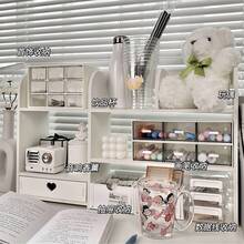 1 Multi-Layer Desktop Storage Rack - PVC Foam Board Organizer, Suitable For Cables, Pens, Etc., Home Organization, Suitable For Desktop, Office, Dressing Table, Bedroom, Home, Dormitory, And School - Multicolor - View 5