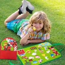 Dieses Filz-Geschichtenbrett-Set ist tragbar und einfach zu bedienen, geeignet für Montessori-Geschichtenerzählaktivitäten von Kindern. Es ist auch für Outdoor-Reisen, als Neujahrsgeschenk für die Familie und als naturwissenschaftliches Lernspielzeug geeignet. - Verschiedenfarbig - Übersicht 14