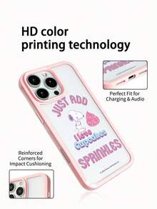 Miniso Officially Licensed Stylish Mickey Mouse Collage Embedded Anti-Fall Striped Creative Raised Camera Cartoon Protective Pattern Unique Thick Anti-Fall Protective Case Compatible With Apple Series IPhone 17 ProMax/Air, 16, 11/12/13/14 Plus/XR/7/8 Plus/15 ProMax - Pink - View 2