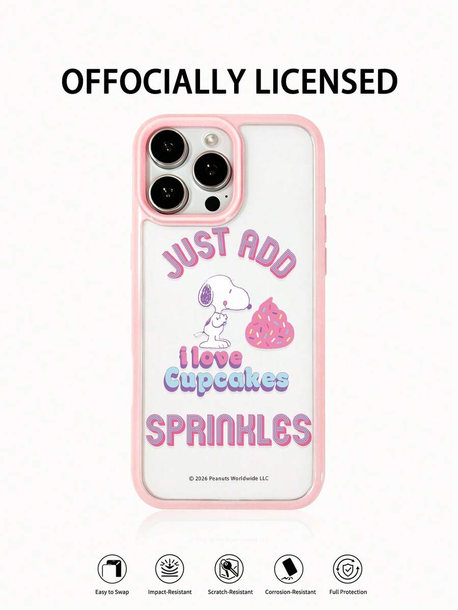 Miniso Officially Licensed Stylish Mickey Mouse Collage Embedded Anti-Fall Striped Creative Raised Camera Cartoon Protective Pattern Unique Thick Anti-Fall Protective Case Compatible With Apple Series IPhone 17 ProMax/Air, 16, 11/12/13/14 Plus/XR/7/8 Plus/15 ProMax - Pink - View 1