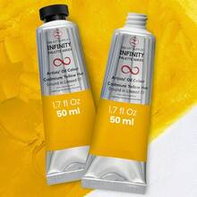 ZenART Oil Paint - Cadmium Yellow Hue 2x 50ml Professional Artist Oil Paint Tubes Rich Pigment, Smooth Texture, Fine Art, Portraits, Landscapes - T - View 1
