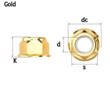 Aluminum Nuts With Nylon Insert, Anodized Color, M2 M2.5 M3 M4 M5 M6 M8 For RC FPV Racing Drones - Gold - View 1