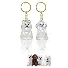 2/4 Stück Katzen- & Hundehaare Schlüsselanhänger | Haustier Gedenk-Set - Aufbewahrungsgefäß zum Aufbewahren von Haustierhaaren | Accessoire für Haustierliebhaber - Verschiedenfarbig - Übersicht 10