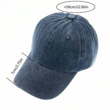 1 pieza Gorra de béisbol de moda de unicolor de algodón - A - Ver 9