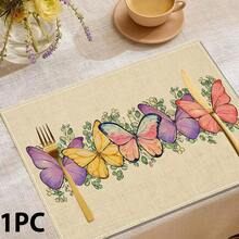 1pc/4pcs/6pcs/8pcs Butterfly Table Mat, Breakfast Mat, Coffee Bar Mat, All-Season Decorative Mat, Washable Table Mat, Room Decor, Kitchen Table Mat, Indoor/Outdoor Party Decor, Home Decor, Ideal Gift - Multicolor - View 7