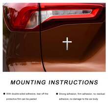 2pcs/1pc 3D Metal Christian Cross Emblem Sticker, Self-Adhesive Jesus Christ Car Badge Decal For Trunk, Tailgate, Side Fender & Rear Exterior Decor, Faith-Inspired Auto Styling Accessory - 2 Pcs (Red) - 查看 7
