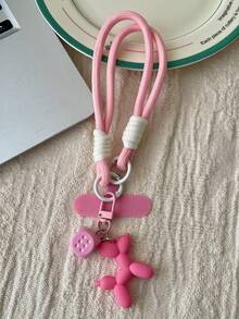1pc/2pcs Dice Balloon Dog Phone Lanyard Wristband, Cute Phone Strap With Rope, Phone Charm Strap, Suitable For Universal Phone Cases DIY Detachable Pad, Unisex Portable Anti-Lost Anti-Drop Wrist Strap, Keychain - Multicolor - View 18
