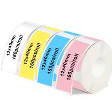 1Roll/160Pcs 12*40mm Aesthetic Laminated Thermal Label Tapes For D30 Printer. Minimalist Custom Organization Stickers For Home Office, Desk Storage & Warehouse Packing. High-Clarity Print Style Tape For DIY Crafting & Sorting Needs - View 6