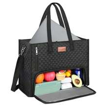 INSMEER Loncheras para Mujer, Bolsa para Laptop Mujer de 15, 6 Pulgadas con Compartimento Térmico para El Almuerzo de Gran Capacidad para Negocios, Trabajo, Enfermería, Oficina, Collage, Informal - como en la imagen - Ver 8