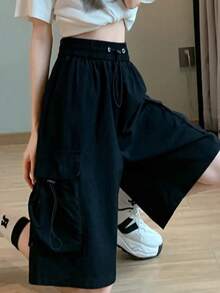 Pantalones Cortos Casuales de Verano para Mujer, Estilo Dulce y Fresco, Finos, de Secado Rápido, Corte , Estilo American... - vino tinto - Ver 3