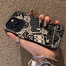 Funda para teléfono: Funda suave a prueba de caídas Doodle Monster 7/8 Plus, funda simple y premium con cojín de aire para iPhone 17/17PRO/17 Pro Max/17air/16/16 PRO/16 Pro Max/15/15 Pro/15 Pro Max/14/14 PRO/14 Pro Max/13/13 Pro/13 Pro MAX/12/12 Pro/12 Pro Max/11/11 Pro Maxplus - Negro - Ver 3