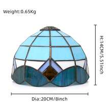 1pc Colorful Glass Lampshade, Top Diameter 1cm, Bottom Diameter 20cm, For Table Lamp, Pendant Light, Wall Lamp, Ceiling Light Replacement - Gaya 31 - View 6