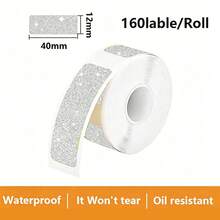 12x40mm Nhãn dán lấp lánh cho máy in nhãn Markife P15 P12 P11 D30 Q30S, chống nước, tự dính, giấy chủ đề - 12x40mm - Xem 9
