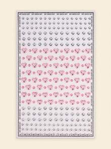 Hiasan Wajah Glitter 3D Multi-Partikel Berwarna Pink Heart Campuran Perak Putih Rhinestone, Rhinestone Perekat Diri Gaya Y2K, Dekorasi Wajah Rhinestone Berkilau Khusus untuk Konser, Disko, dan Pesta DIY - MultiWarna - View 5
