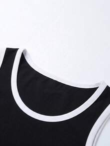 Men's Black Casual Sleeveless Vest, Suitable For Summer Beach, Outdoor And Daily Wear - Black - View 6