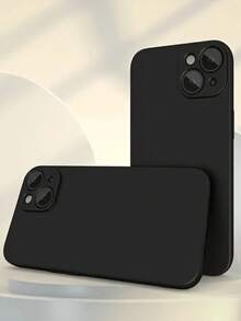 1pc Black Phone Case Compatible With Samsung Galaxy/Honor And Other Models, Waterproof, Shockproof, Anti-Scratch, TPU Phone Case - Black - View 3