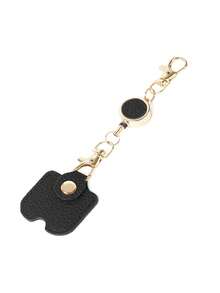 1pc Cute Faux Leather Retractable Keychain, For Women, 11.81 Inch Stretchable Key Ring With Gold Buckle, Suitable For ID Badge, Car Keys And Handbag - Multicolor - View 12