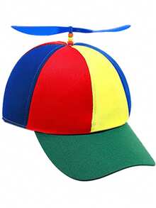 1/3/6pcs D EXCEED Propeller Baseball Cap, Fashion Cartoon Hat, Unisex, Party Costume Accessory, Fun Style, Travel Beach Vacation Supplies - Green - View 13