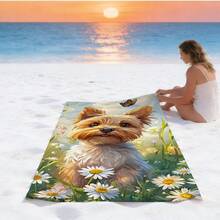 1pc Realistic 3D Dolphin Print Microfiber Beach Towel, Quick Dry Sand Resistant Super Absorbent Swimming Towel, Large Rectangle Beach Blanket For Summer Vacation Pool Travel Camping Bath Use - Multicolor - View 4