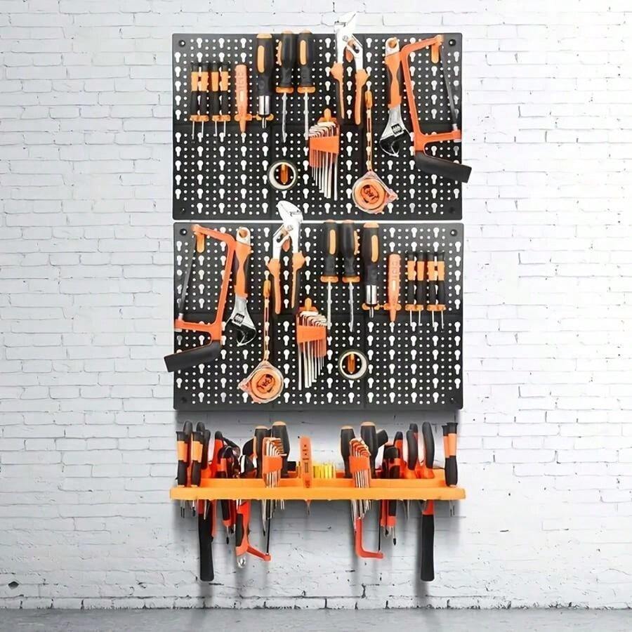 A Complete Set Of Tool Organizer, Screwdriver, Wrench Storage Box, Garage Tool Rack, For Screws, Nuts, Nails, Beads And Small Hardware, To Install Garage Organizer And Storage, Father'S Day Gift, Suitable For Home, Garage And Studio - 27pcs - View 1