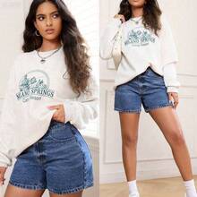 Women Denim Shorts - 彩色 - 查看 9