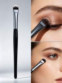 1pc Angled Concealer Brush, Precise Concealing / Eye Blending 2-In-1 Makeup Brush, Beginner-Friendly Beauty Tool - Multicolor - View 2