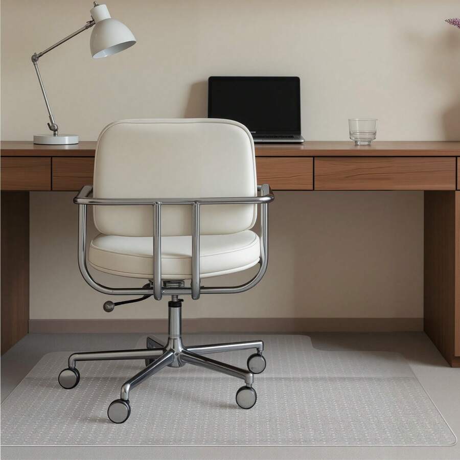 Chair Mat With Lip, 36 X 48-Inch Office Chair Mat For Low Pile Carpeted Floors, Plastic Floor Protector Rug With Studded, Non-Slip & Easy To Clean, Smooth Glide Under Desk Rug For Home Office - 36 x 48 inch, PVC - Xem 1